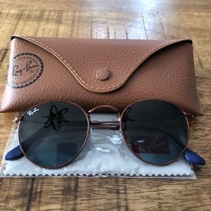 Rayban round bronze metal sunglasses